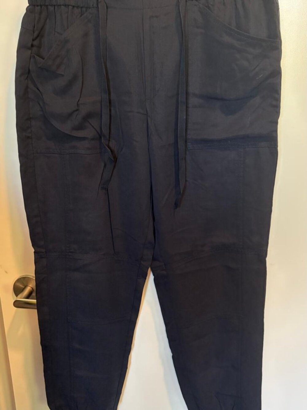 NWT Banana Republic TENCEL Utility Cargo Jogger Pants Black/Navey Women’s Medium